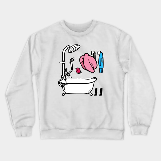 Bath and Shower Guess Who Crewneck Sweatshirt by flyingmouse365